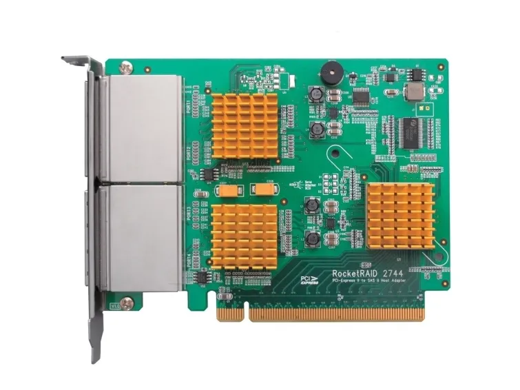 HighPoint RocketRAID 2744 - Styreenhed til lagring (RAID) - 16 Kanal - SATA 6Gb/s / SAS 6Gb/s - RAID 0, 1, 5, 10, 50, JBOD - PCIe 2.0 x16