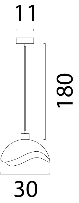 Hanglamp 2403-36-36 Volta ⌀30  cm