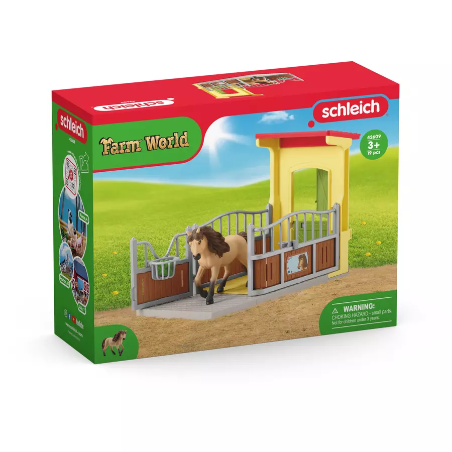 schleich® Ponybox mit Islandpferd Hengst 42609