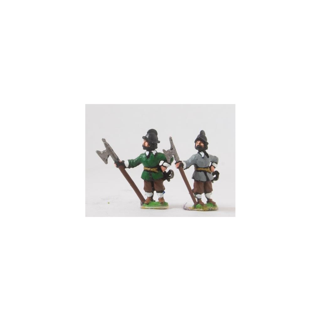 ECW: Medium Halberdiers in Helmets, at ease
