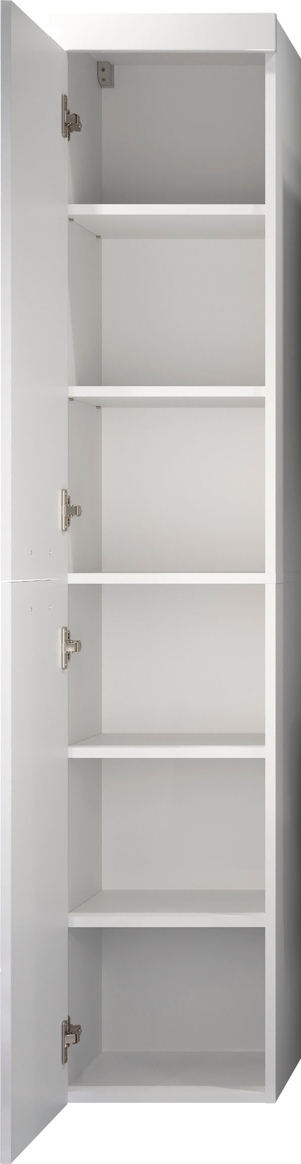 welltime Hängeschrank »Dormoletto« Hänge-Hochschrank in Weiss Hochglanz mit waagerechter Fräsung