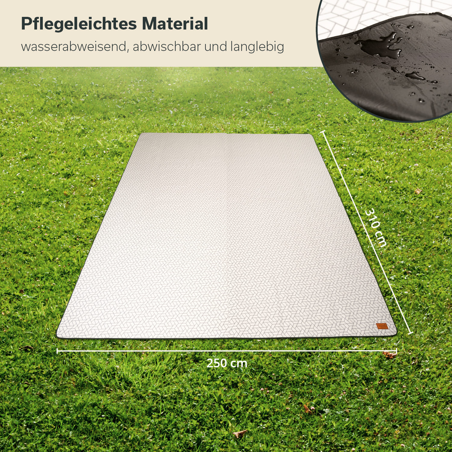 Skandika polyester fleece tenttapijt - 250 x 310 cm