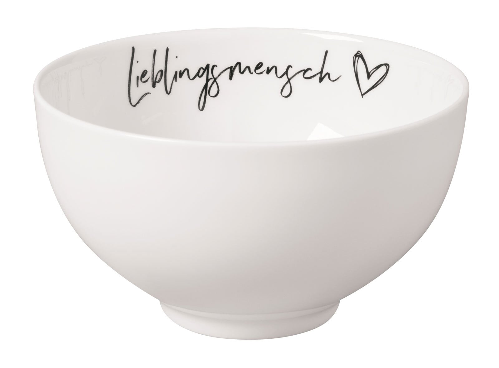 Villeroy & Boch Bol STATEMENT LIEBLINGSMENSCH 470 ml Porzellan weiß