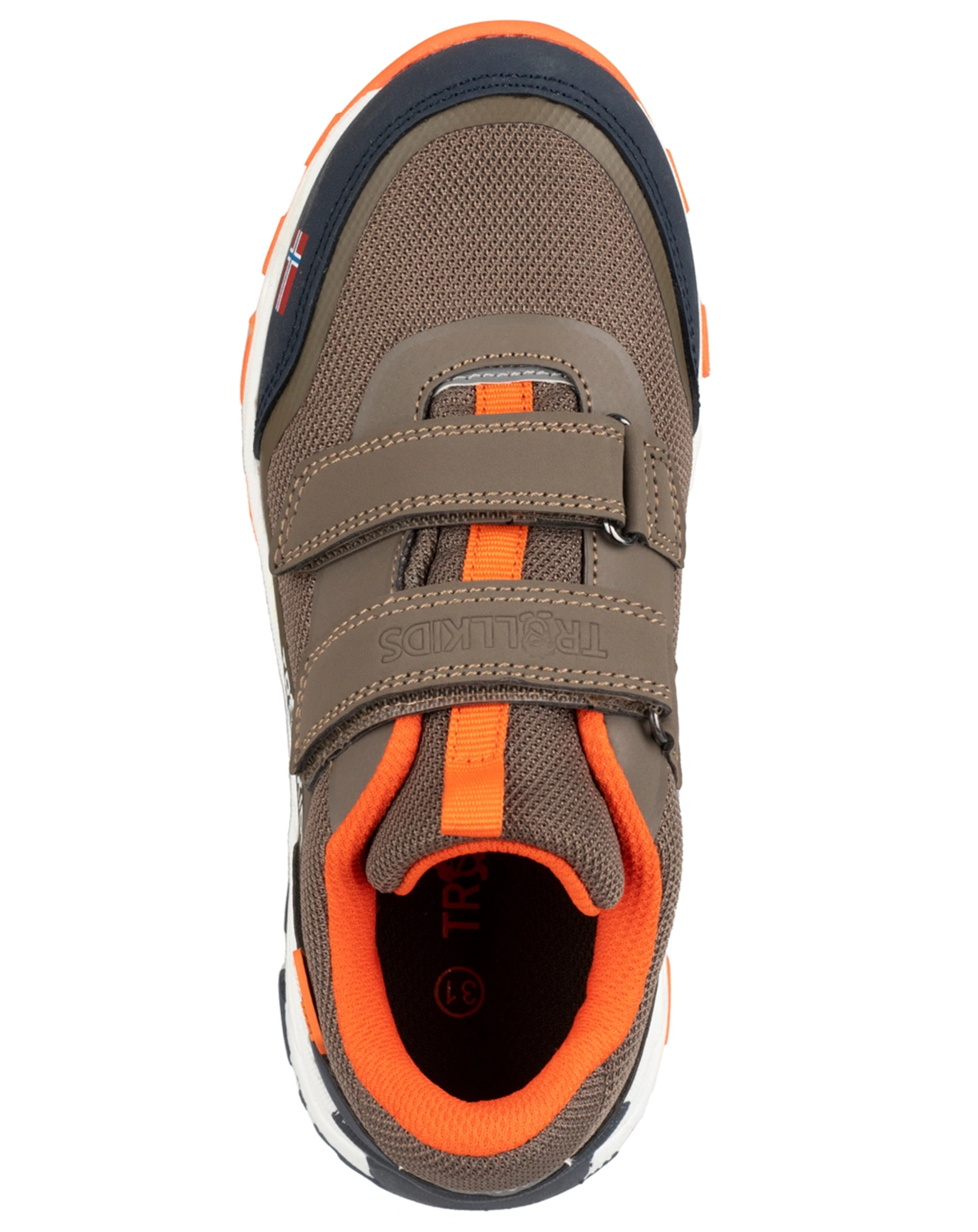 TrekkingschKids PREIKESTOLEN in mocca brown/glow orange/dark navy