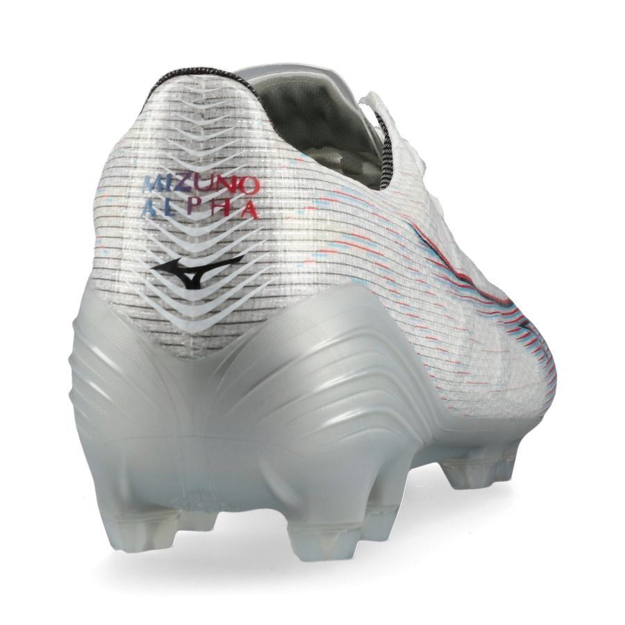 Mizuno Alpha Elite FG/AG Shining - Blanc/Rouge
