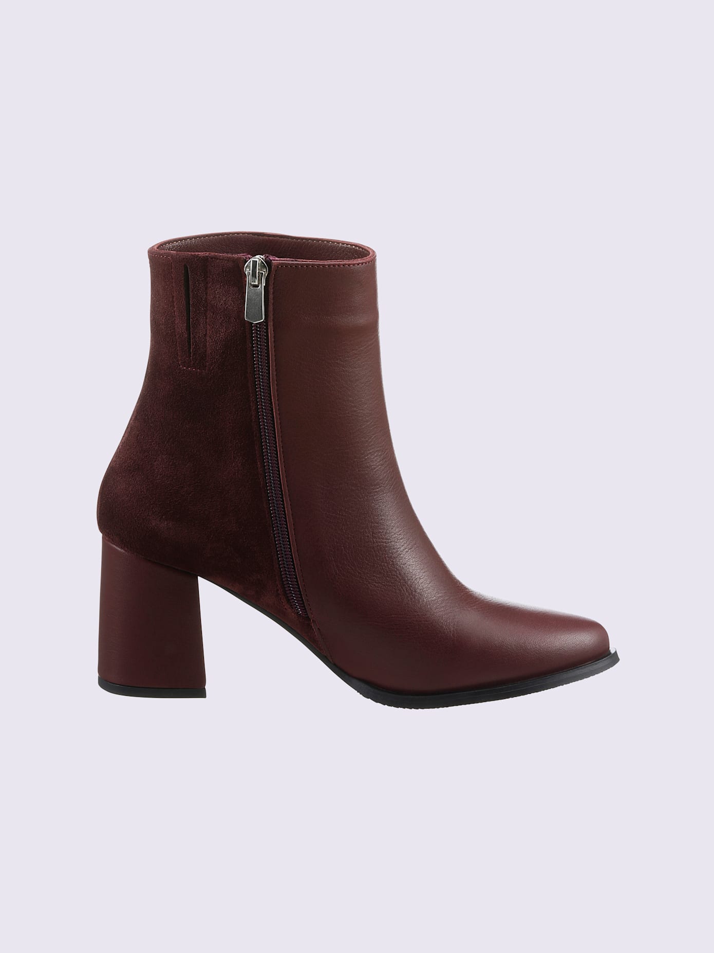 Bottines cuir de bœuf nappa et velours