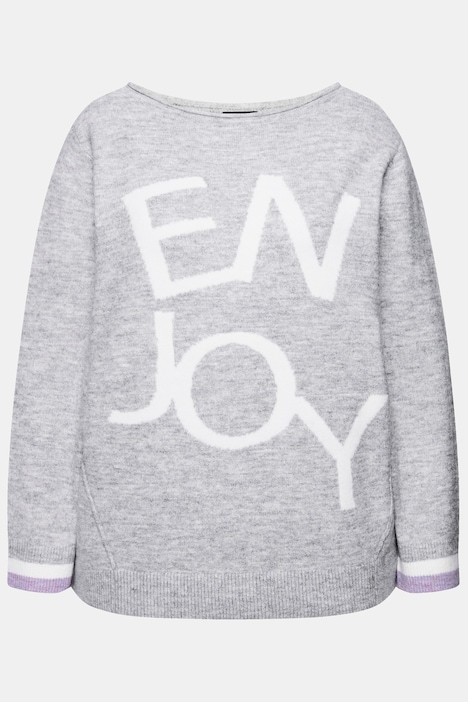 Pullover, Enjoy, Rundhals, Rollkante, Langarm