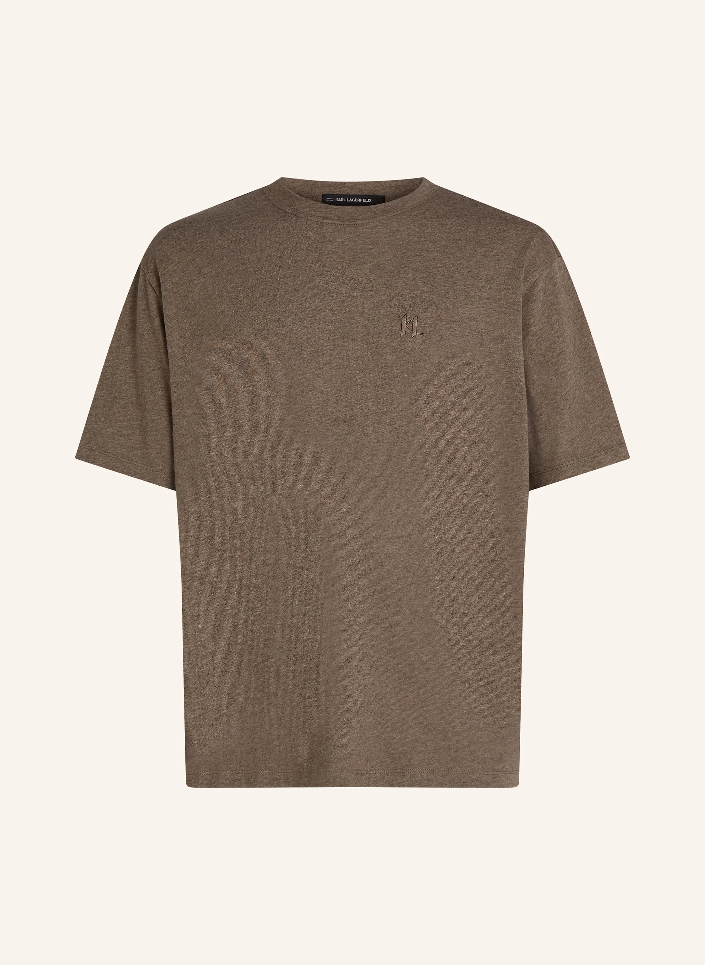 KARL LAGERFELD KL MONOGRAM T-SHIRT AUS WOLLMISCHUNG