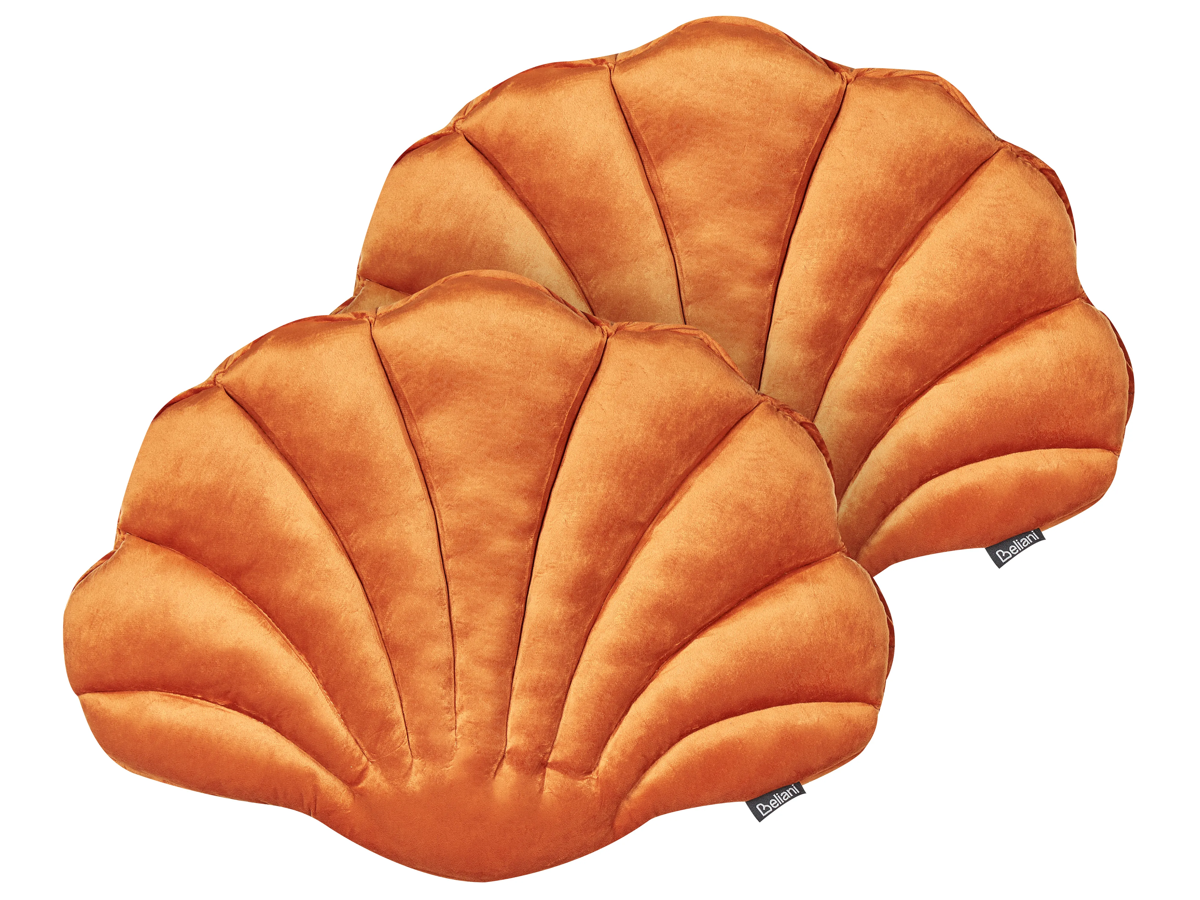 Set van 2 sierkussens CONSOLIDA Fluweel 47 x 35 cm Oranje effen