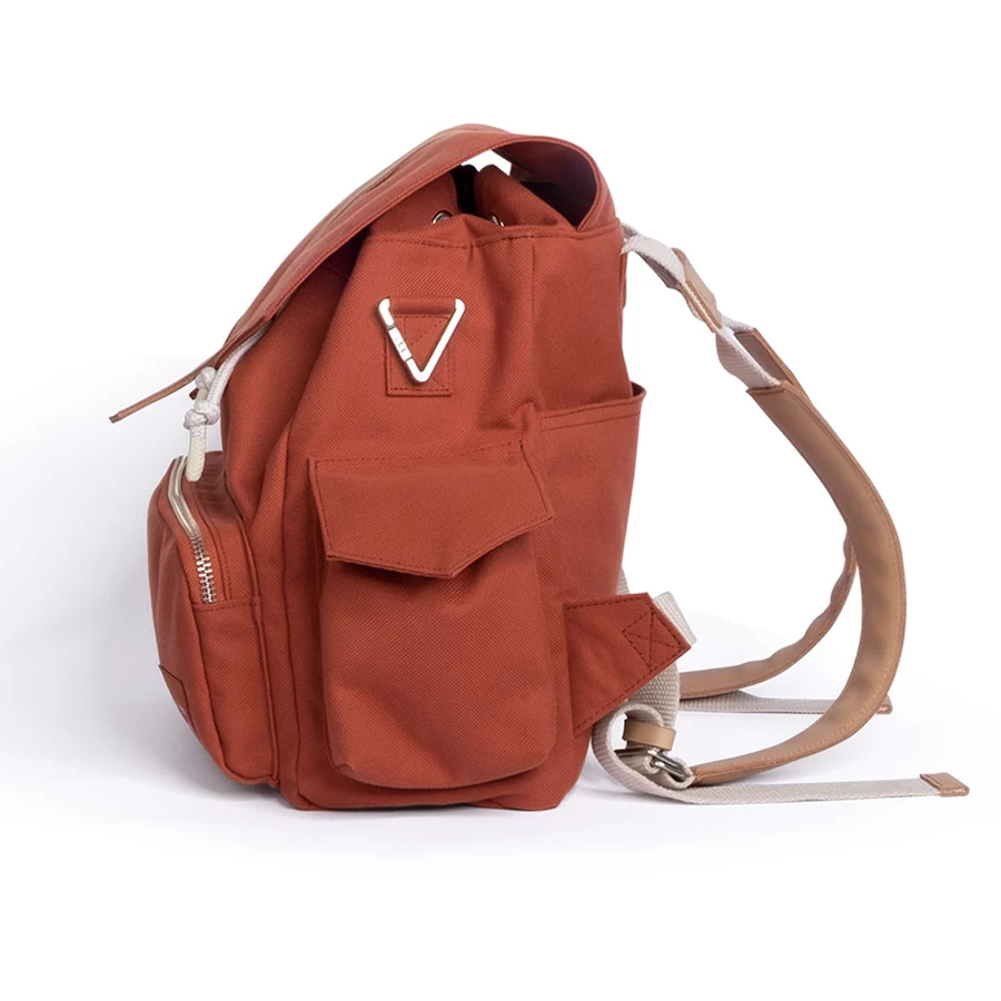 KAOS Wickelrucksack Ransel terracotta  natur
