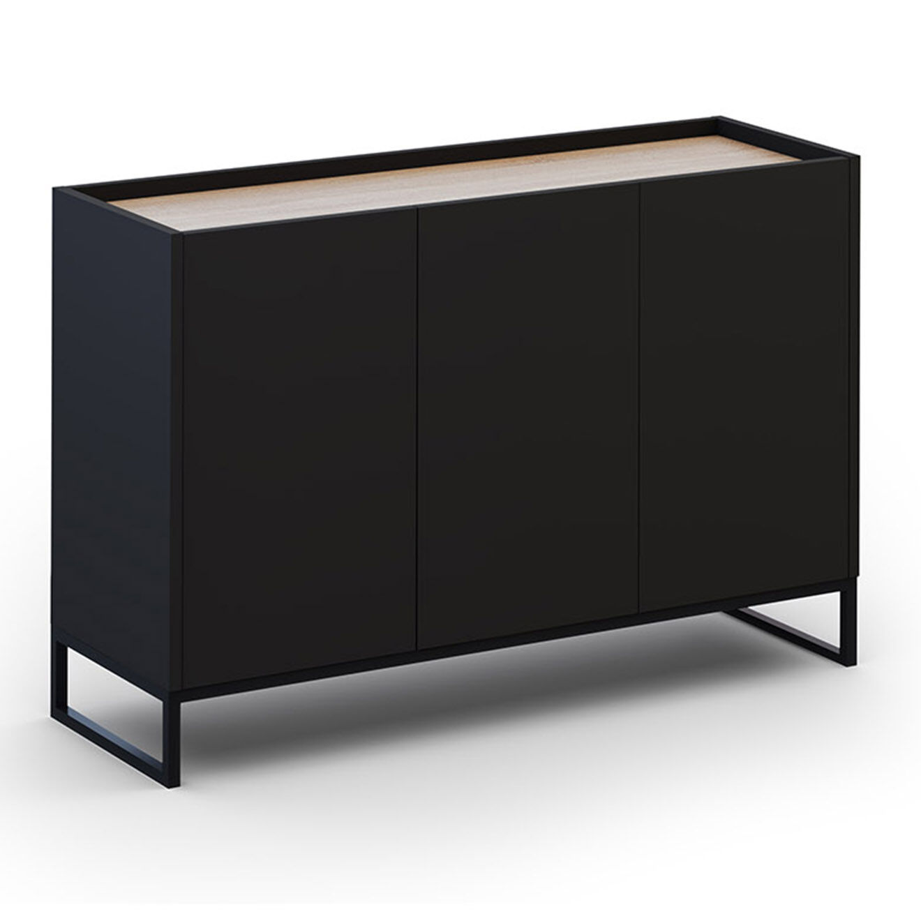 Windsor & Co Commode Helene chêne naturel/noir - 120x40x80 cm