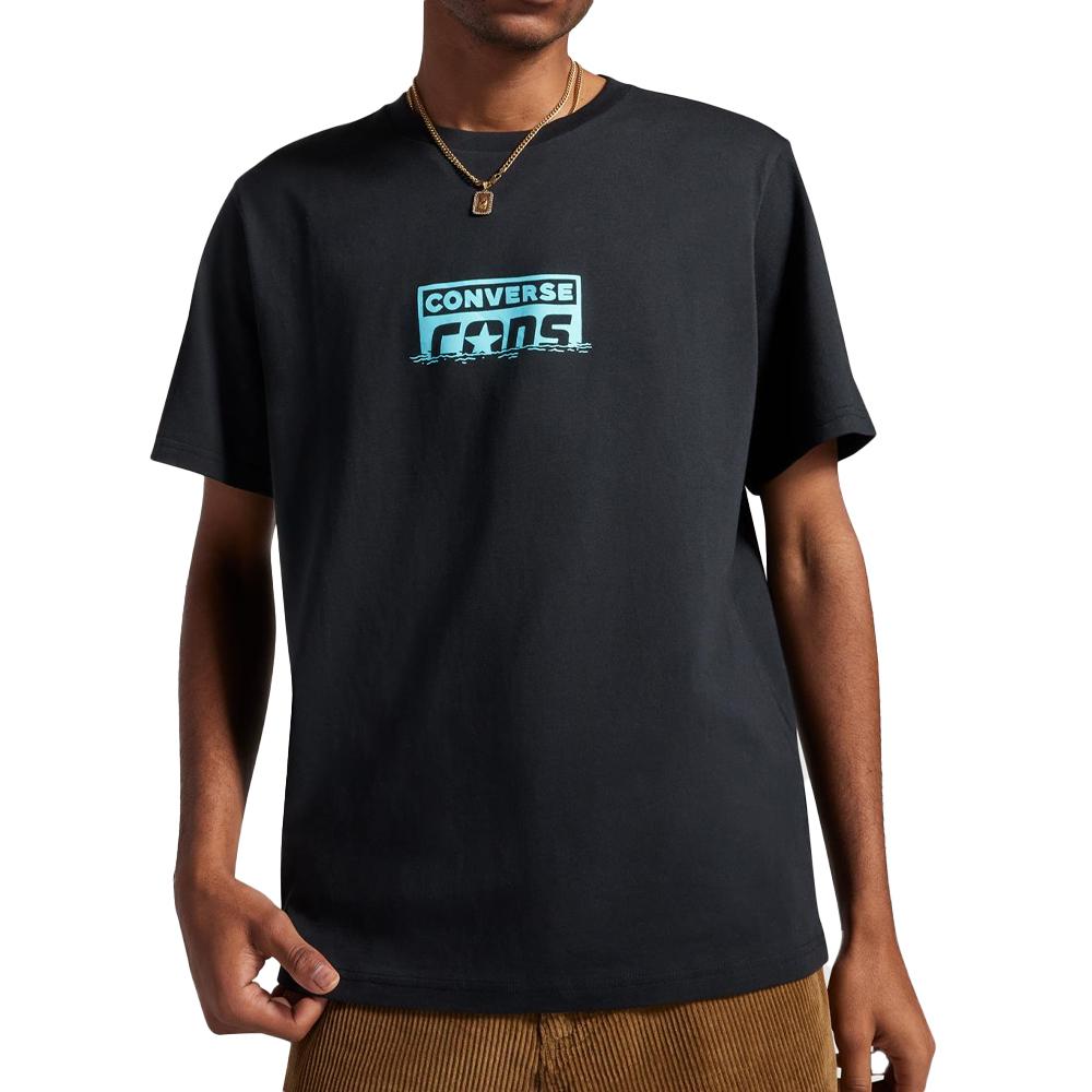 Converse T-shirt Noir/Bleu Homme Converse Skeleton