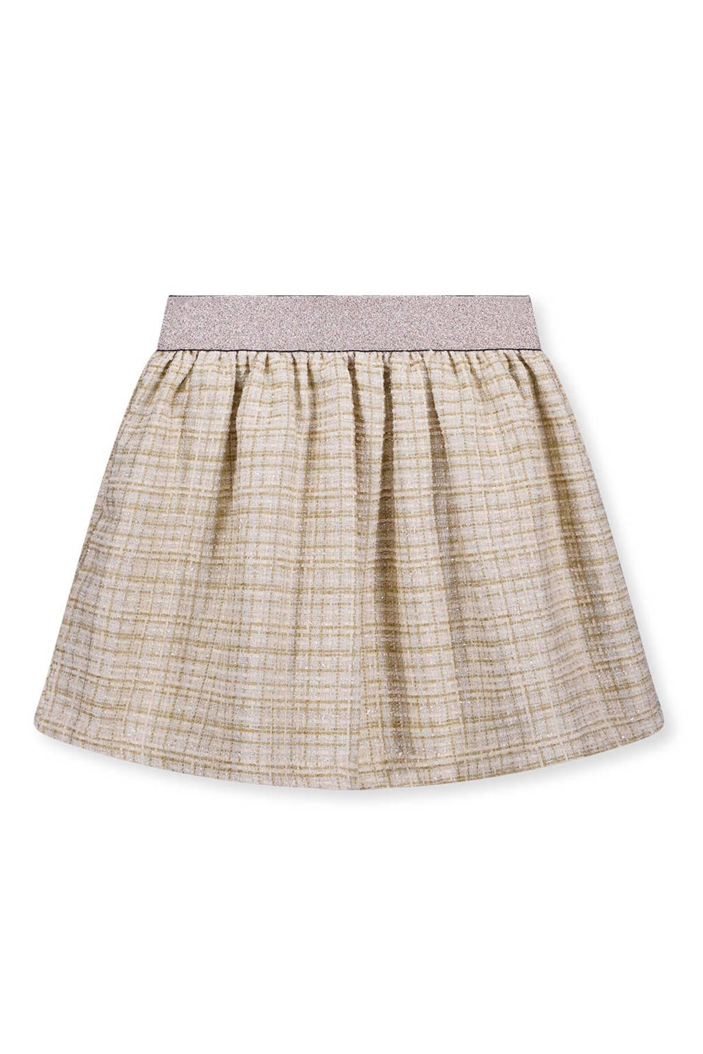 Moodstreet geruite rok beige