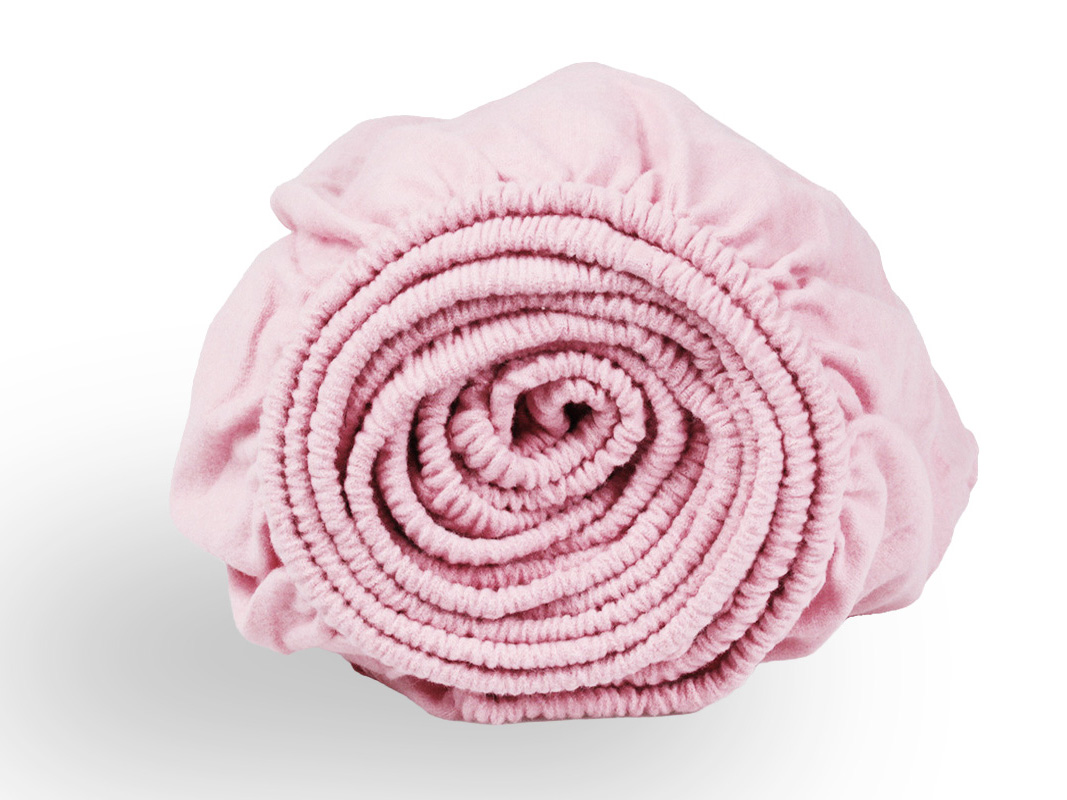 DoubleDry Flanel 140x200 cm hoeslaken - lichtroze