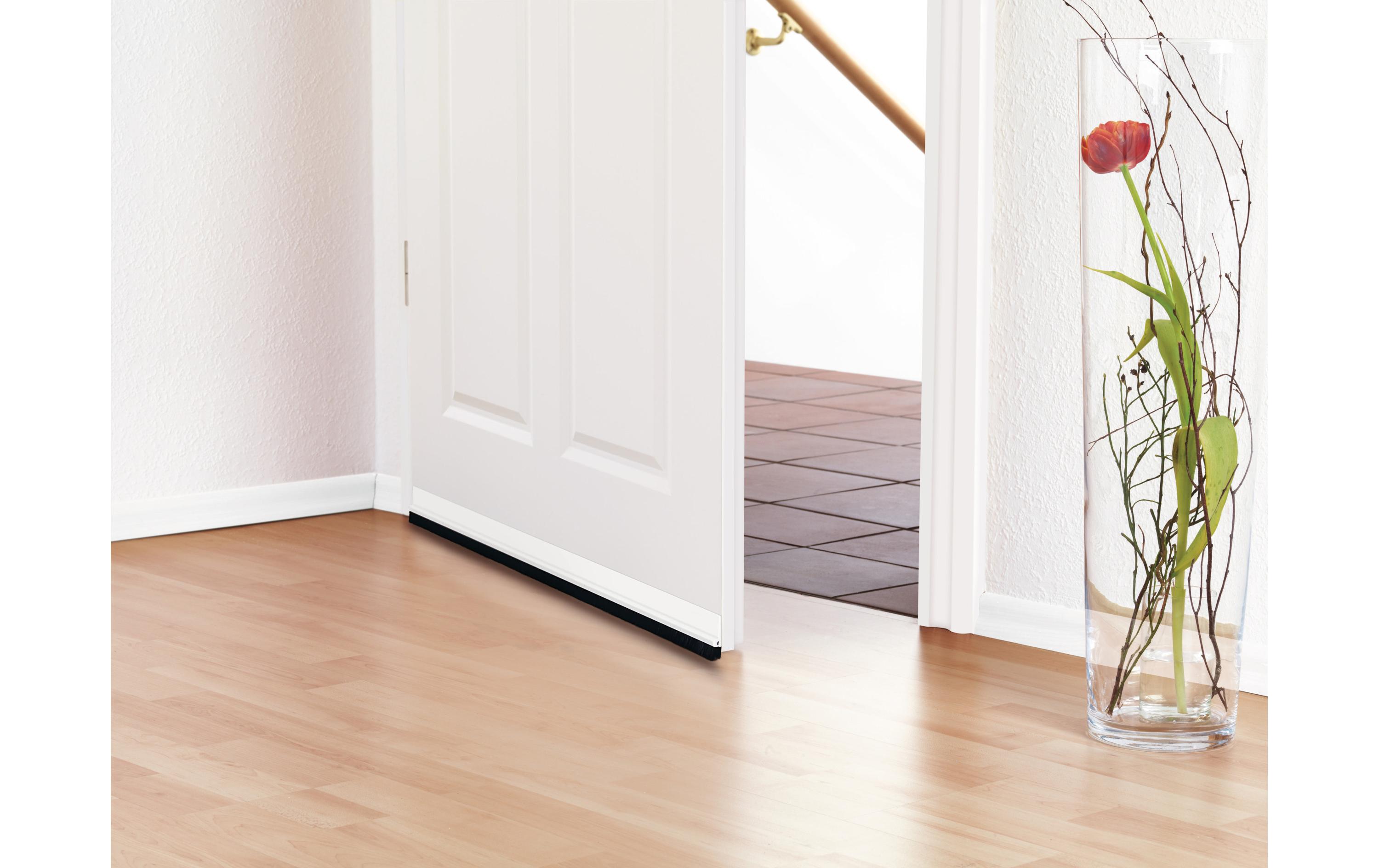 Türdichtschiene MOLL Comfort 1 m x 40 mmTürdichtschiene für Textilböden, 1 m x 43 mm, weiss