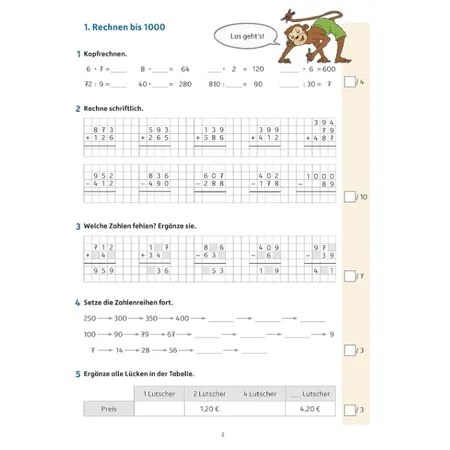 Hauschka Verlag Tests in Mathe Lernzielkontrollen 4. Klasse