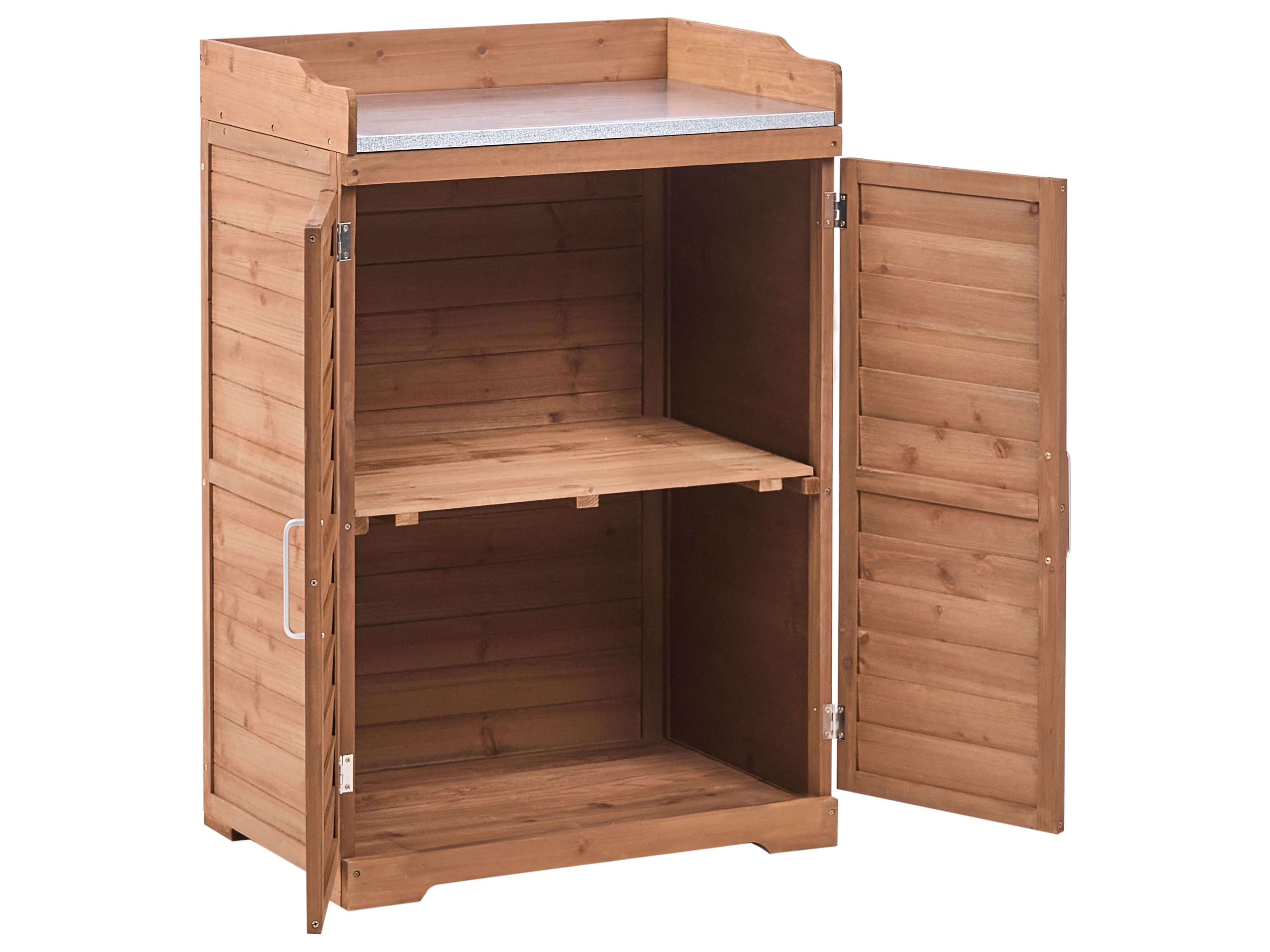 Oppottafel TEREVILLE Dennenhout 67 cm 45 cm Bruin