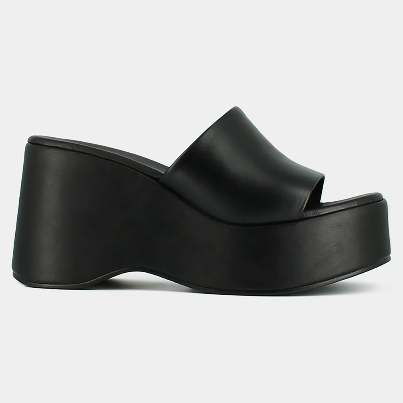 Jonak Mules en Cuir Naelle noires - Talon 9 cm