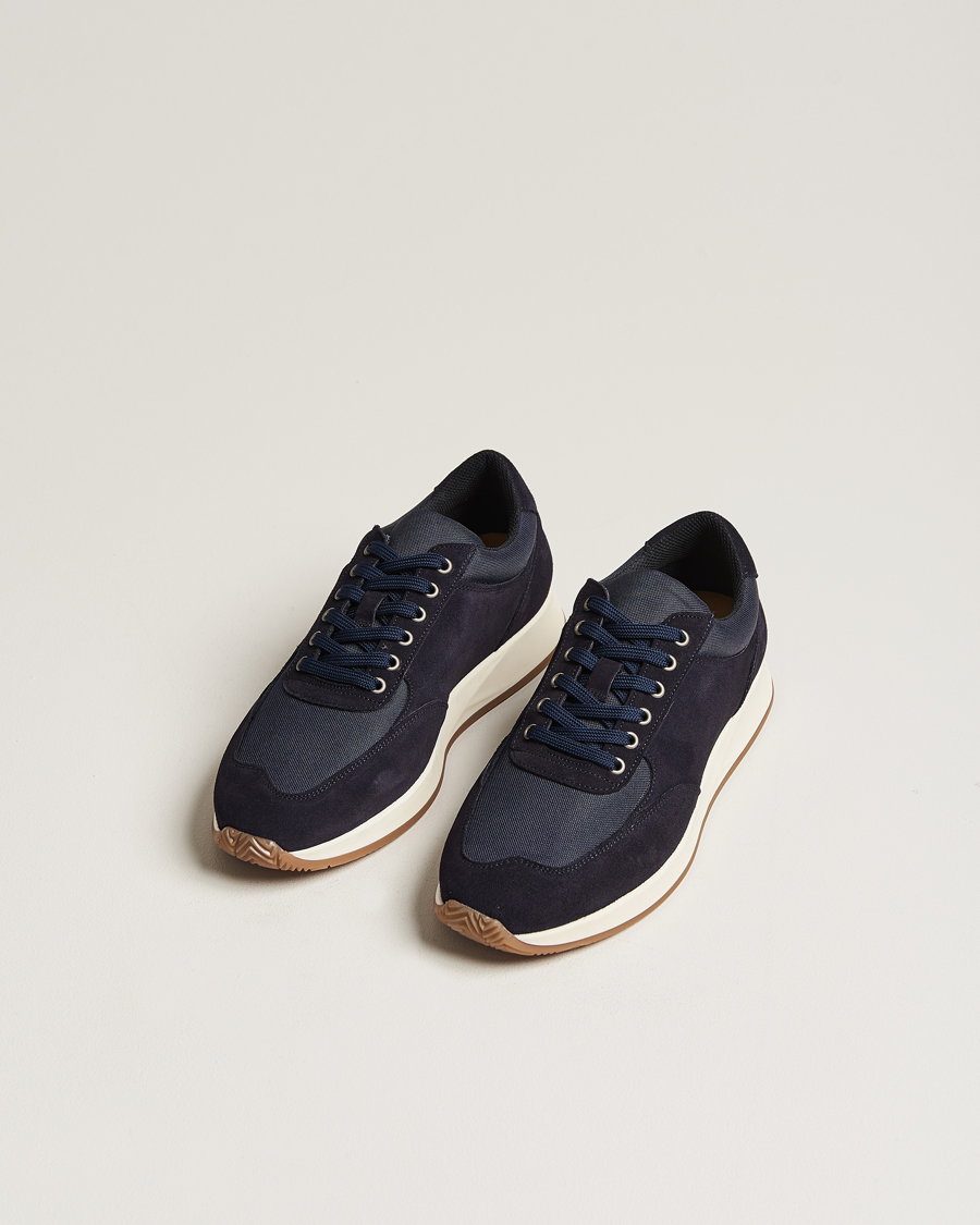 Myrqvist Stensund Running Sneaker Navy Suede