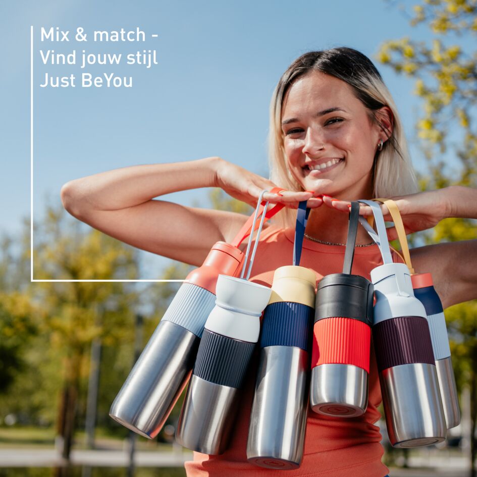 beYou N3121010 drinkfles met flip-dop blauw (0,7L)