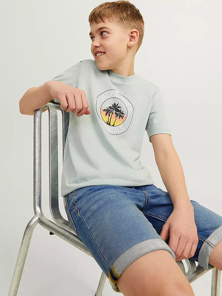 JACK & JONES Jungen Shorts JJIRICK JJICON blau