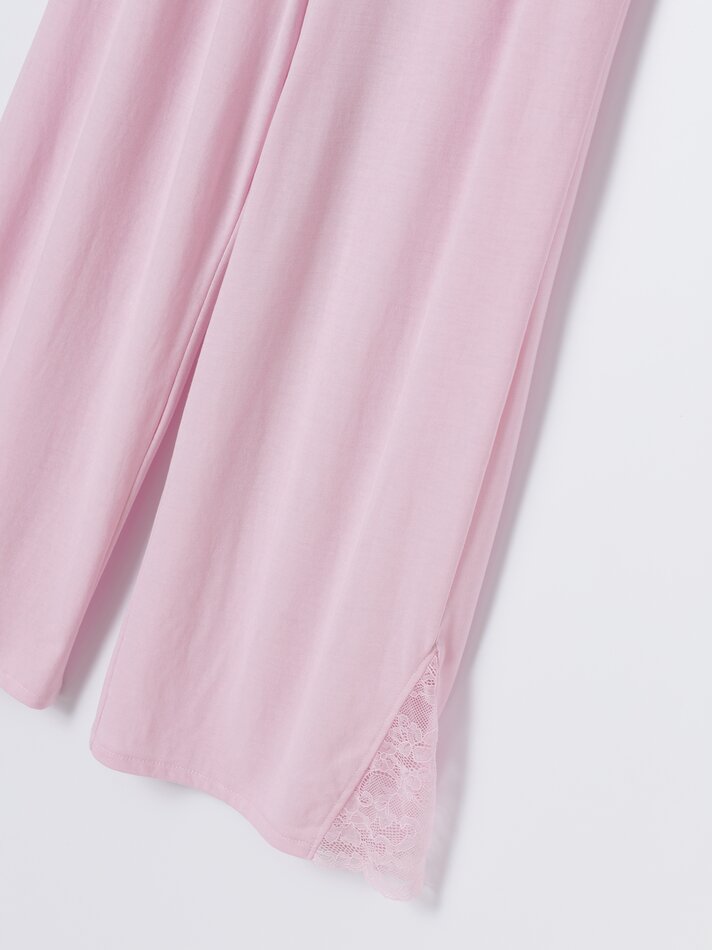 Calça de pijama de renda - Rosa
