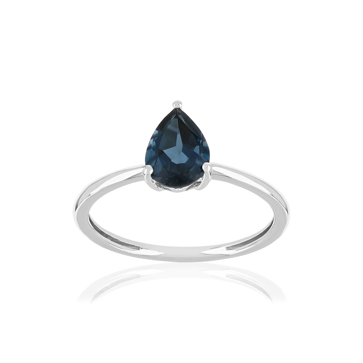 Bague or 375 blanc topazes