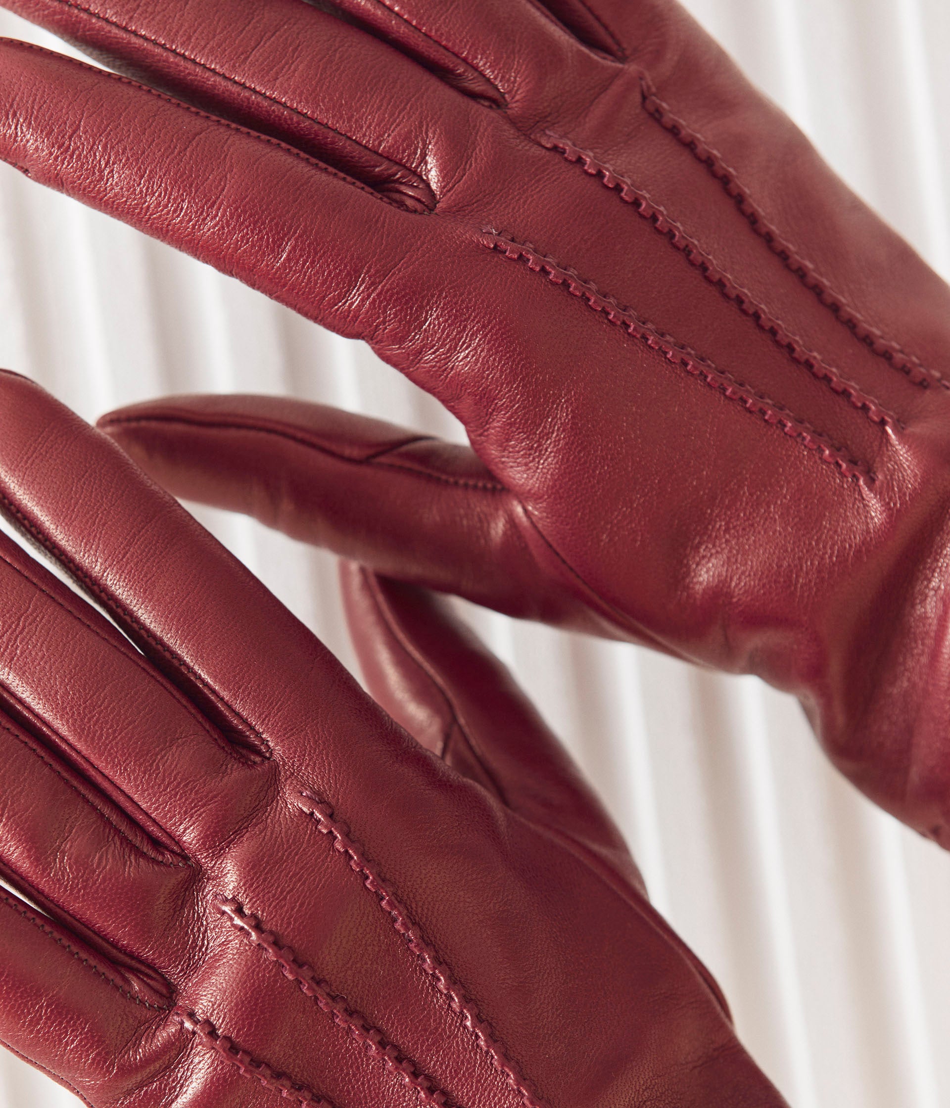 Gants en cuir rouges Robin
