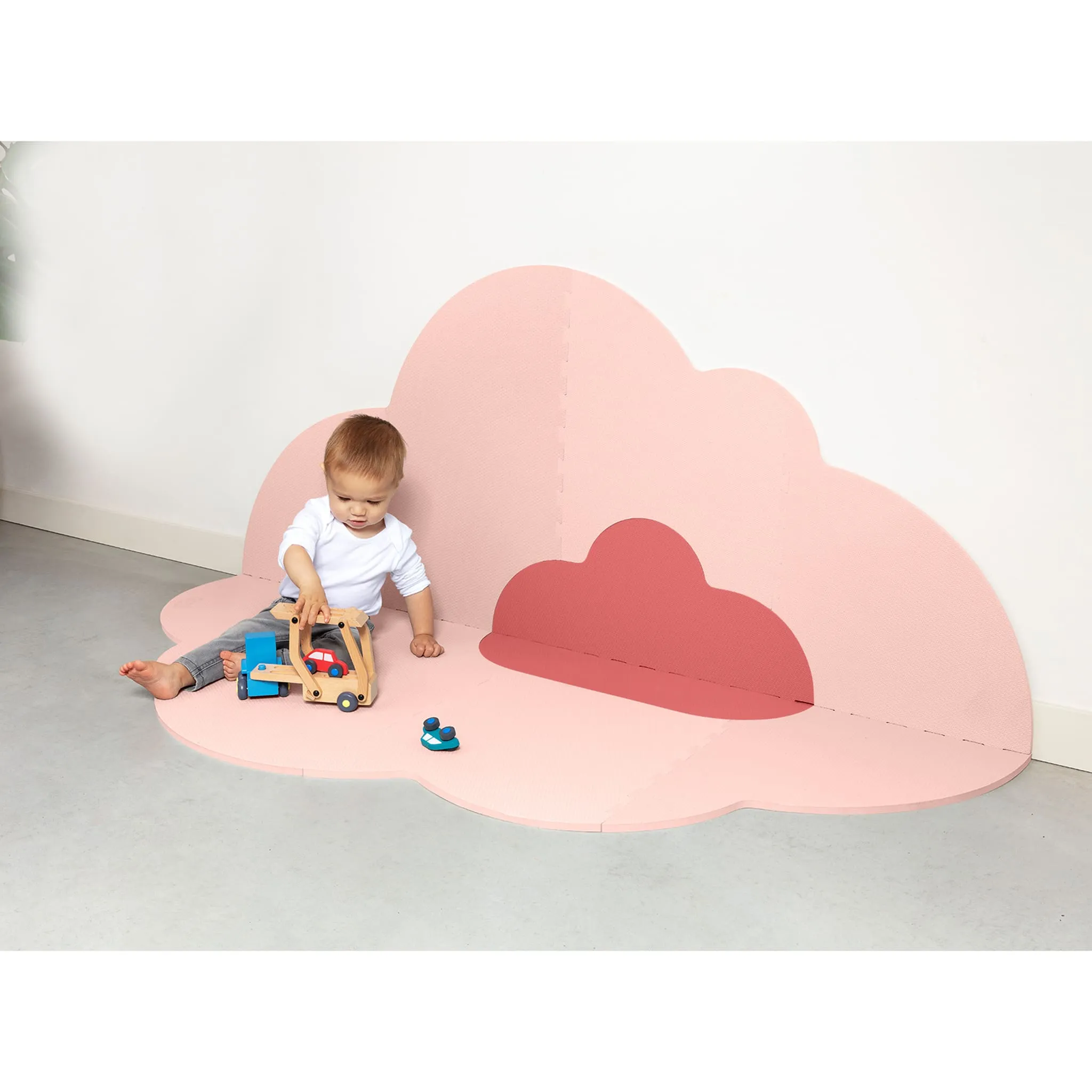 Quut Tapis de Jeu Large - Nuage Rose