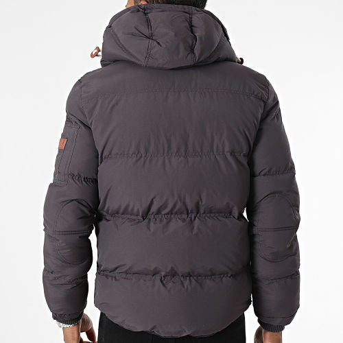 Doudoune Capuche Gris Anthracite