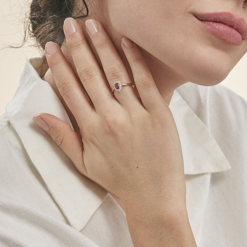 Bague Vladimir Or Jaune Rubis Et Diamant