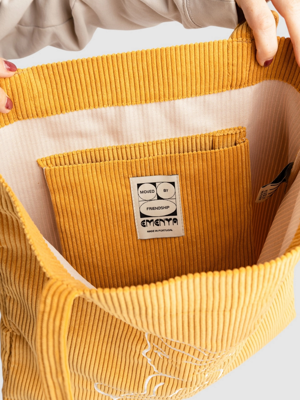 Ementa SB Baby Cord Tote Bag yellow