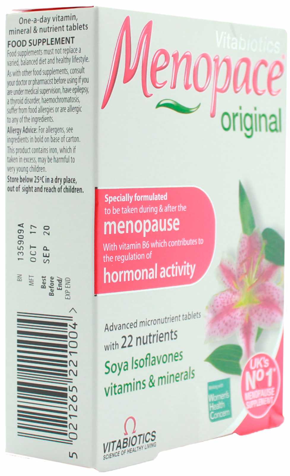 Vitabiotics Menopace Original 30 comprimidos