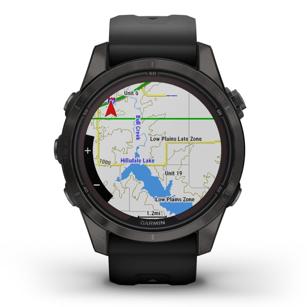 Montre cardio GPS GARMIN FENIX 7S PRO SAPPHIRE SOLAR SAPPHIRE SOLAR/CARBON GREY DLC TITANE/BLACK