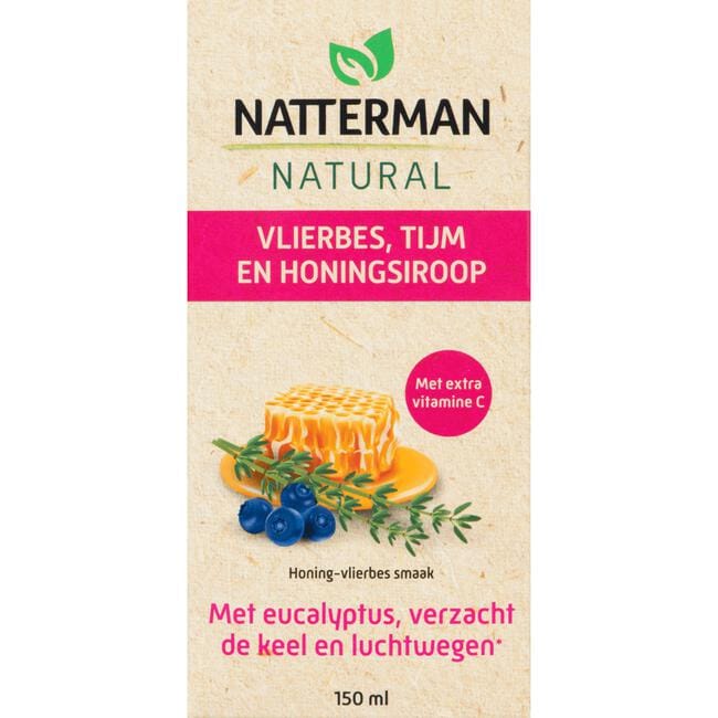 Natterman Natural Vlierbes, Tijm en Honingsiroop 150 ML