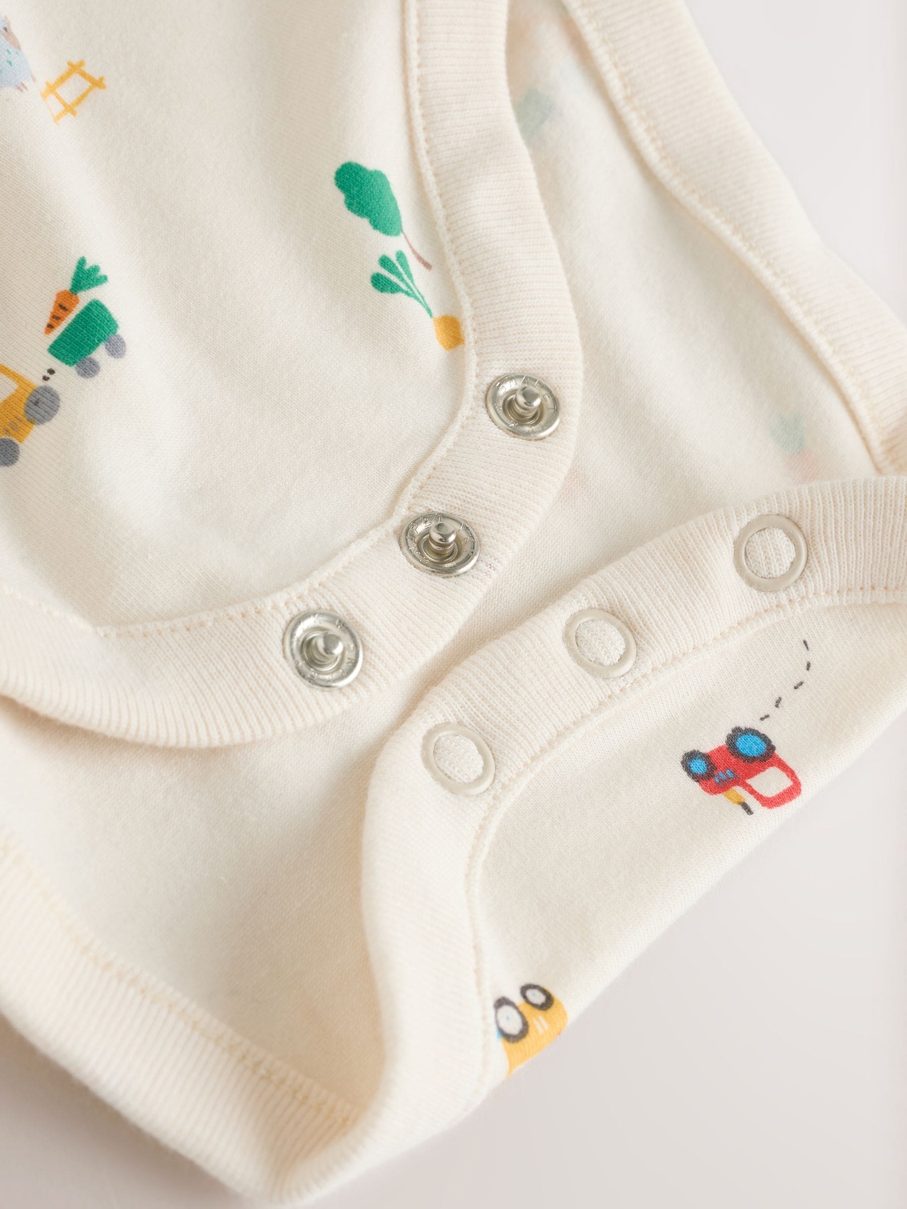 Groen met boerderijprint - Babyset van tuinbroek en rompertje (0mnd-2jr)