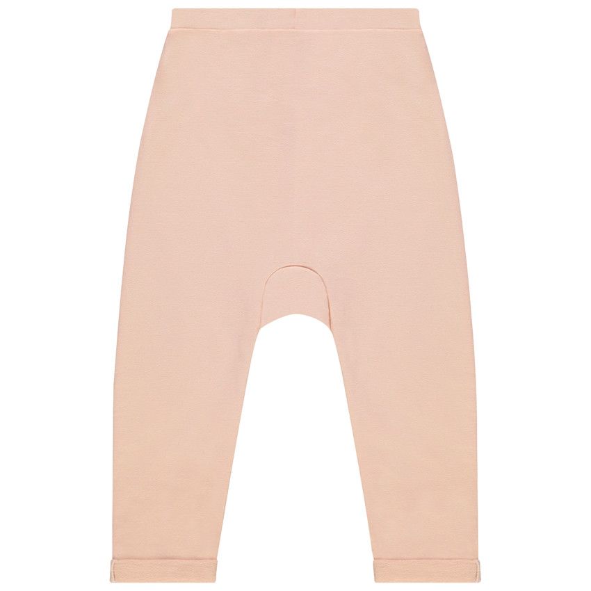 Pantalon de jogging en molleton à animal brodé et oreilles en relief - Rose