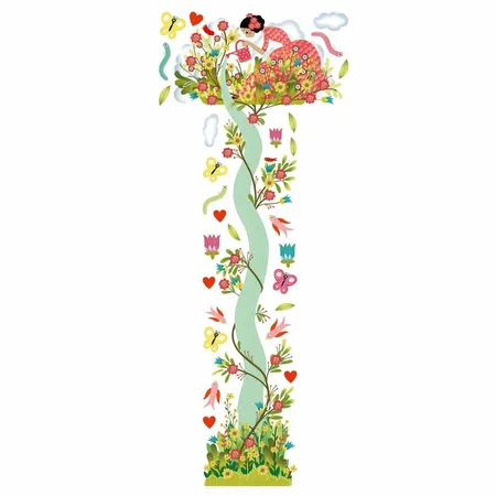 Djeco Wandsticker Messlatte: Gartenfreude