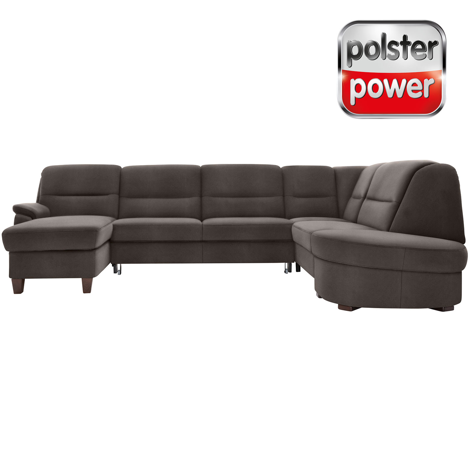 polsterpower Wohnlandschaft - Saddle anthrazit - Basismodell - links
