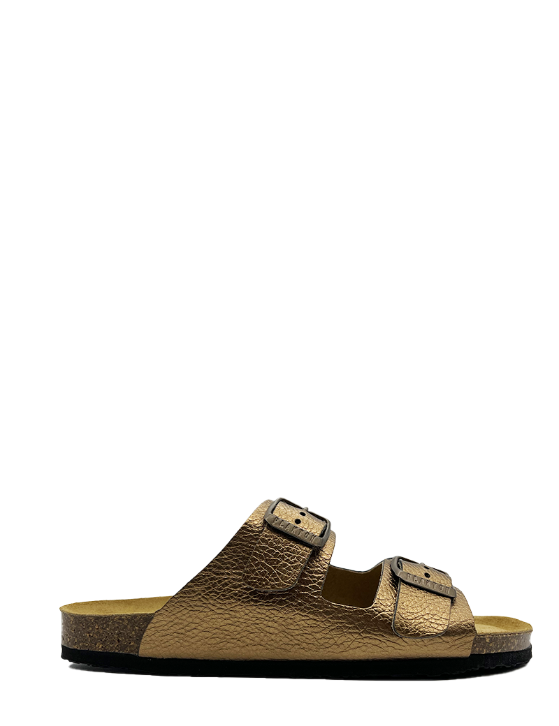 PLAKTON MULES FEMME LAMÉ CUIVRE