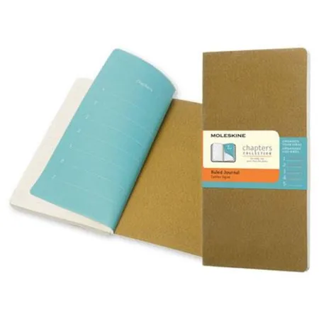 Moleskine Chapter-Notizheft olive, liniert, Slim Medium