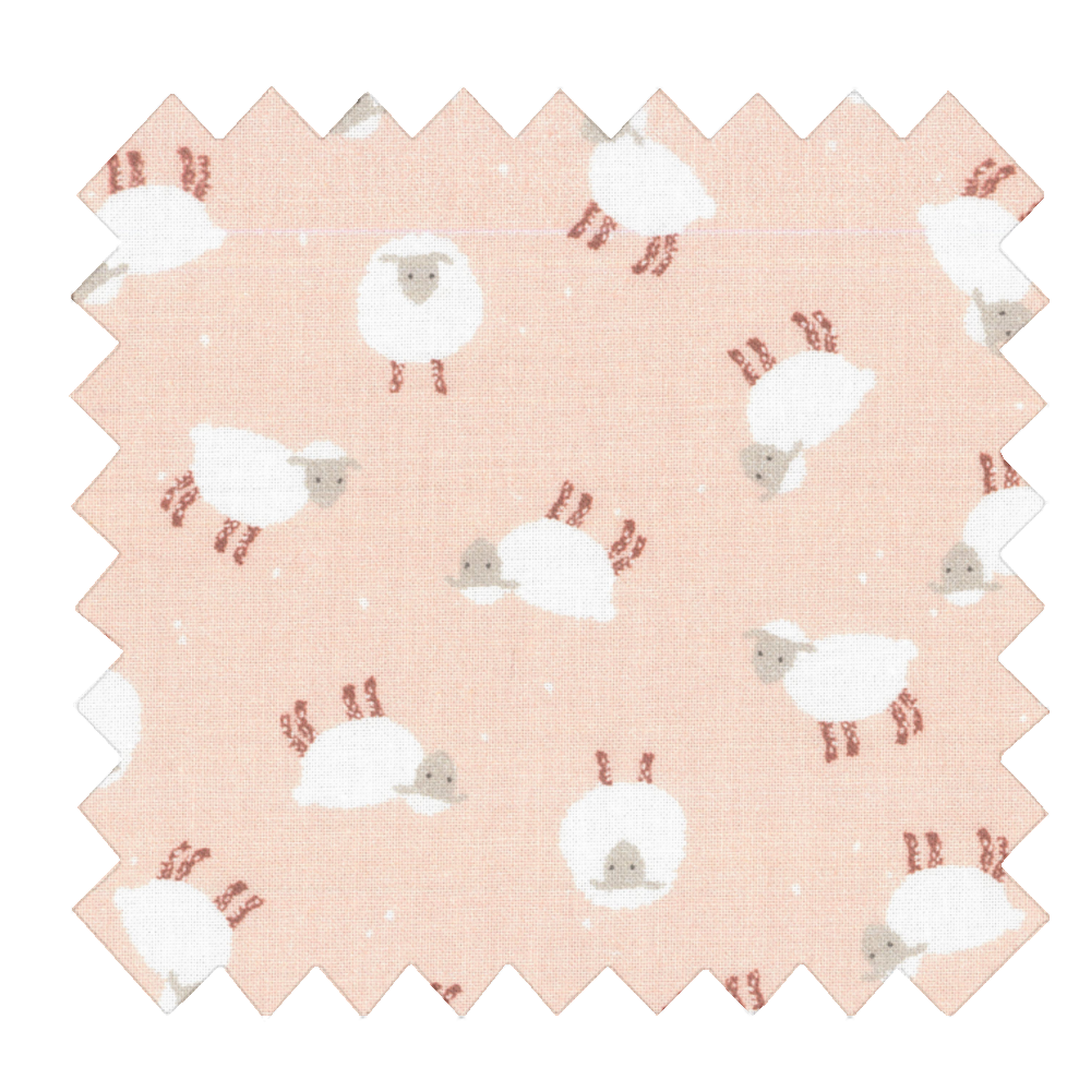 Tissu Coton Au Mètre Mouton Rose