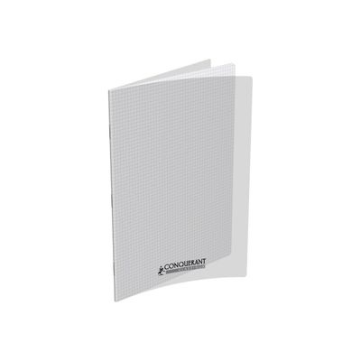 Conquérant Classique - Cahier polypro 24 x 32 cm - 96 pages - petits carreaux (5x5mm) - transparent