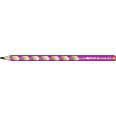 Schul-Set für Rechtshänder - STABILO EASYgraph in pink - inklusive Spitzer + Radierer