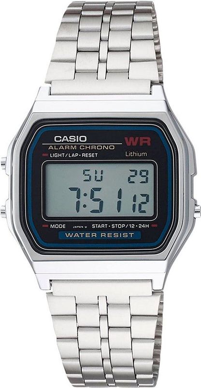 Casio Collection A159WA 1D Horloge Staal Zilverkleurig