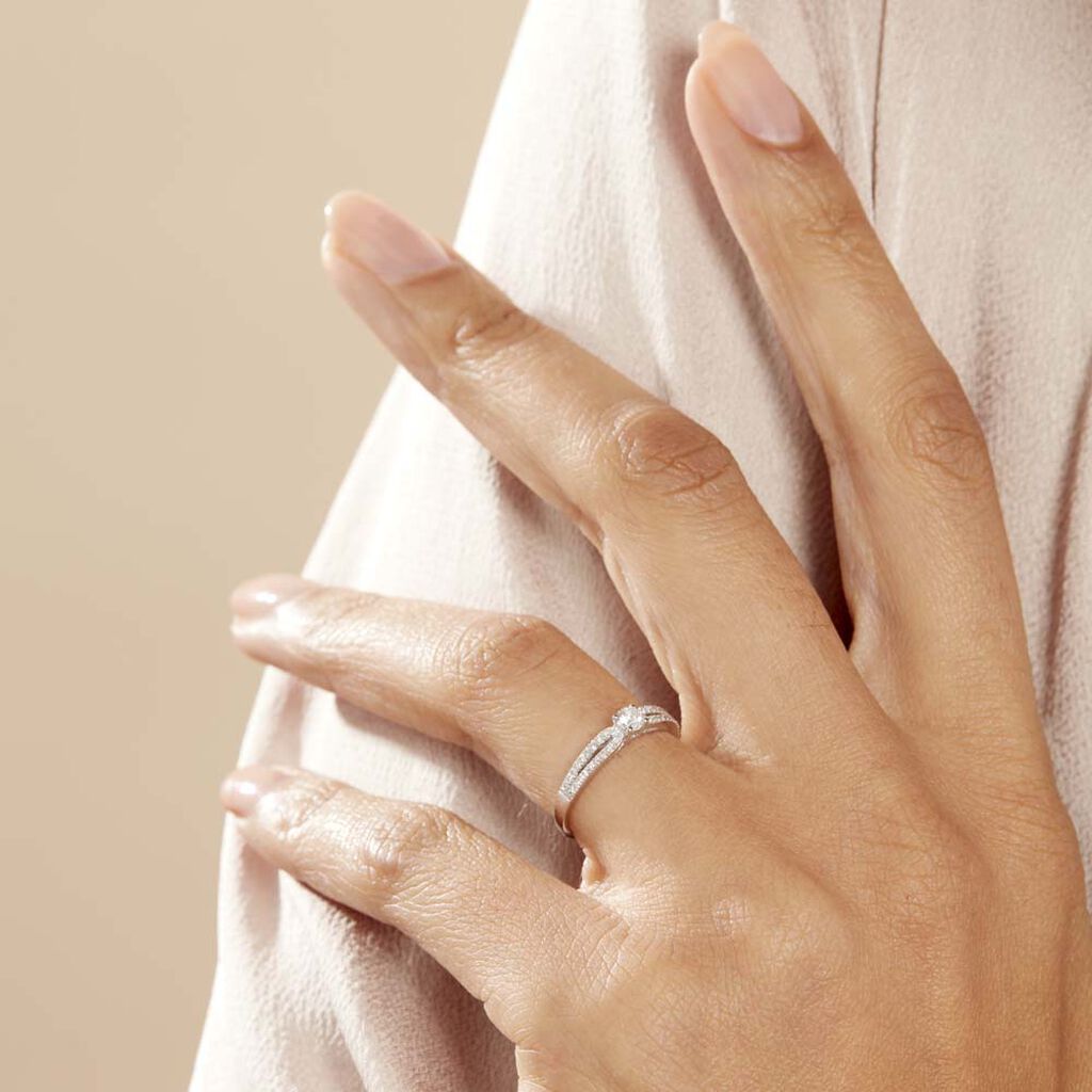 Bague Solitaire Katalina Or Blanc Diamant