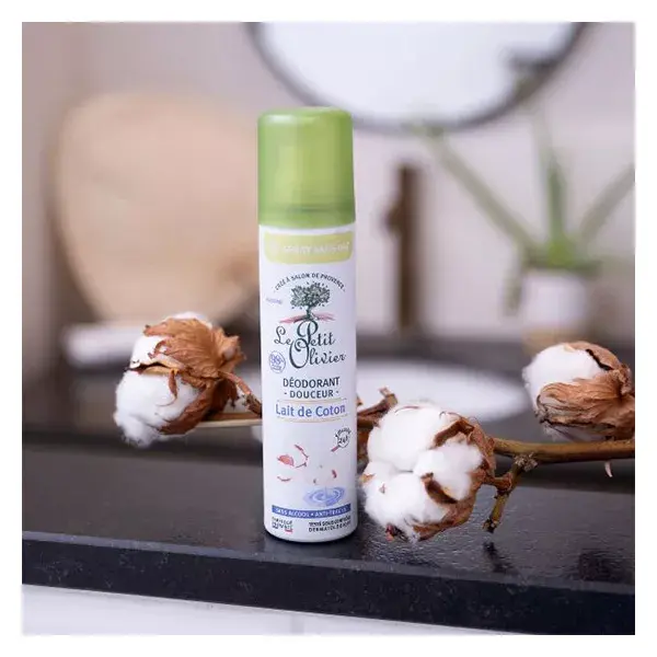 Le Petit Olivier Desodorante Suave - Algodão Leite - 75 ml