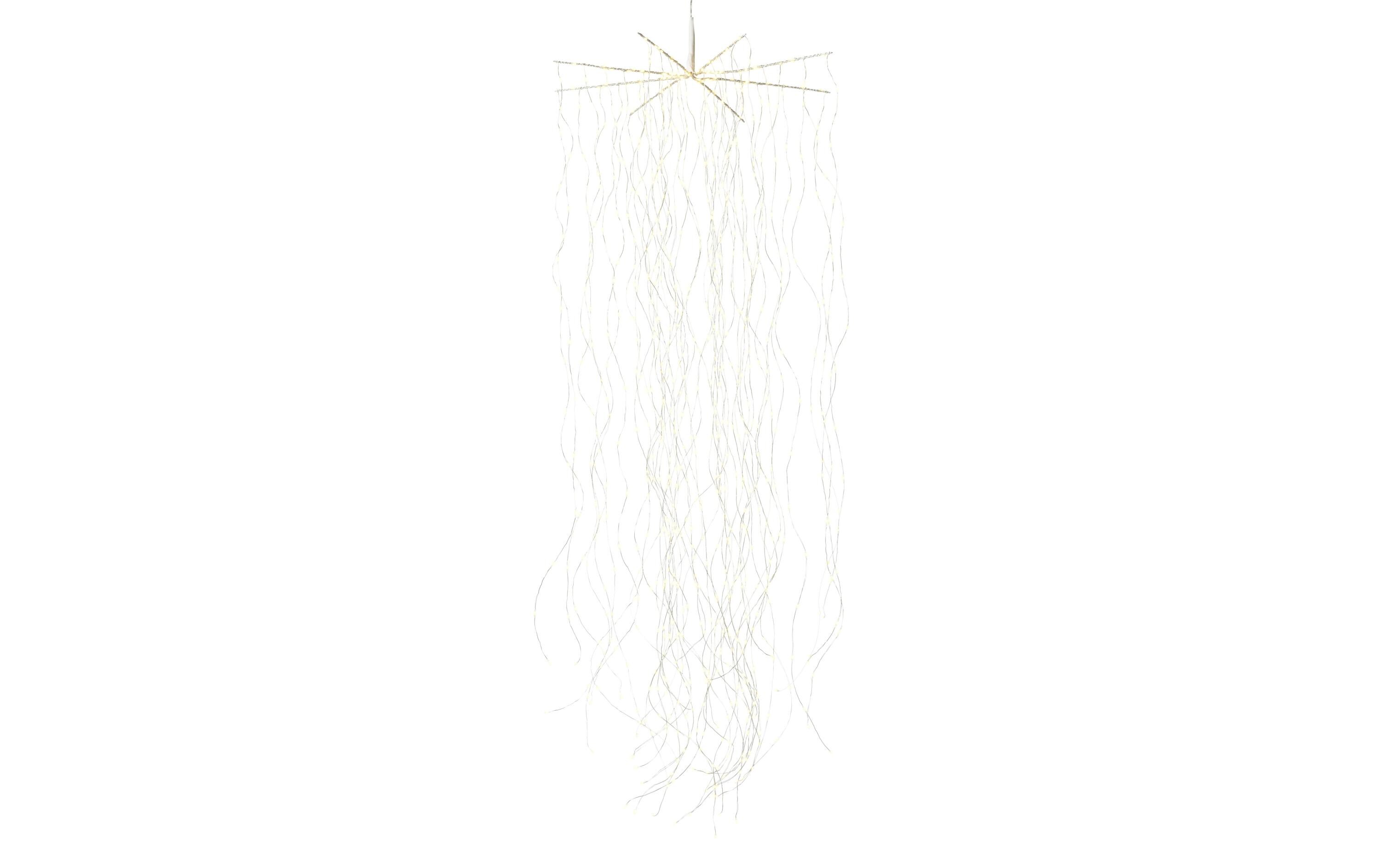 LED-Lichtervorhang Waterfall 1.5 m, SilberAngelhair