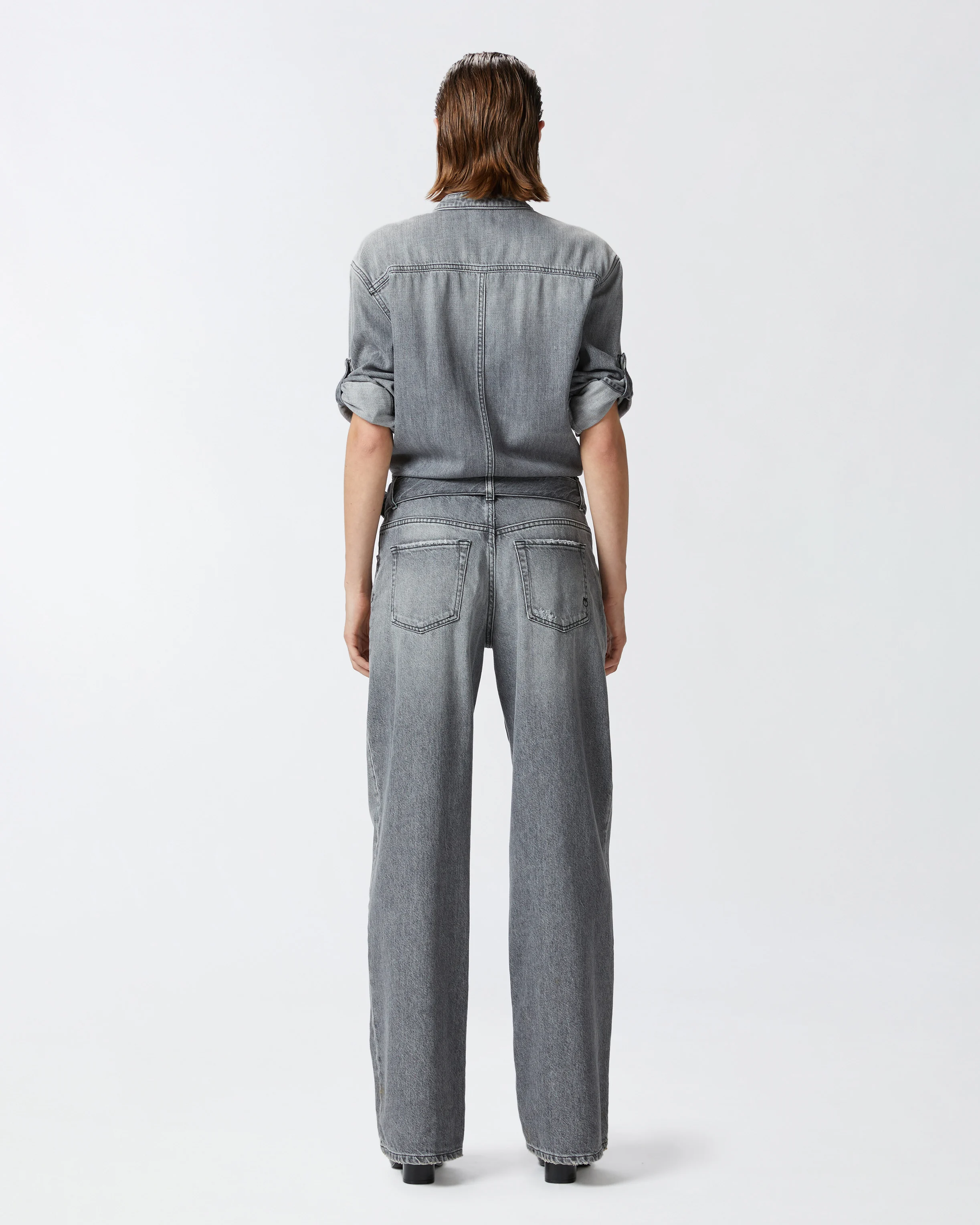 Combinaison en denim | Gris