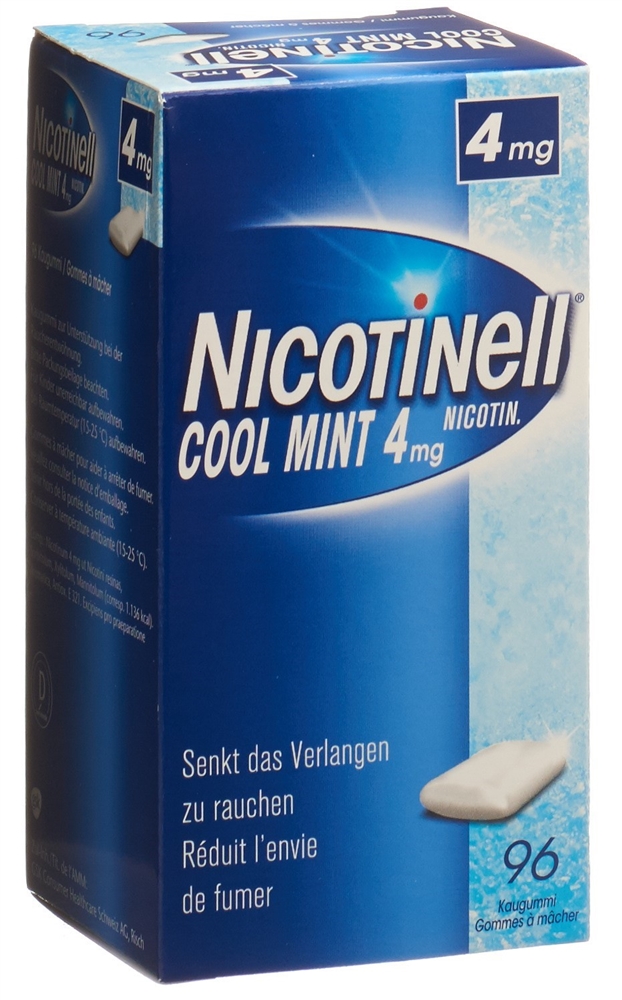 NICOTINELL Gum Kaupast 4 mg cool mint Blist 96 Stk